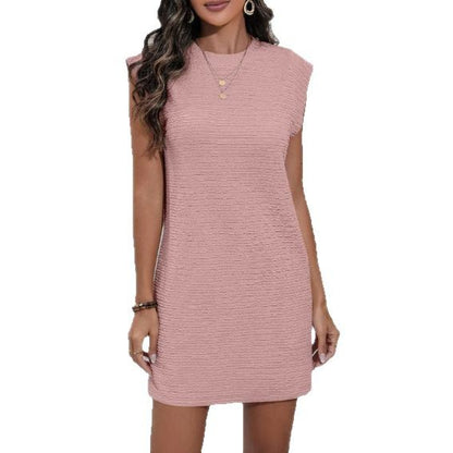 Robe à manches courtes pour femmes avec design texturé Chic und Stil