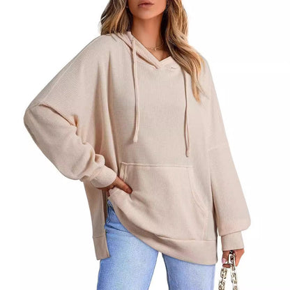 Pull à capuche surdimensionné pour femmes en piqué gaufré Chic und Stil