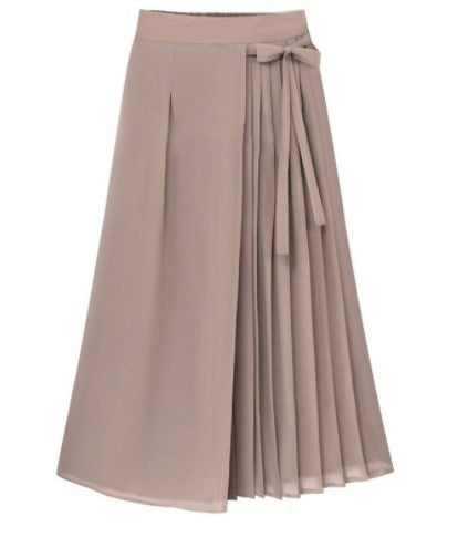Pleated midi skirt for women with bow detail Chic und Stil