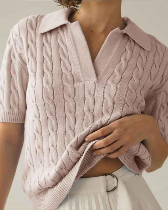Pull en tricot pour femmes avec motif en relief complexe Chic und Stil