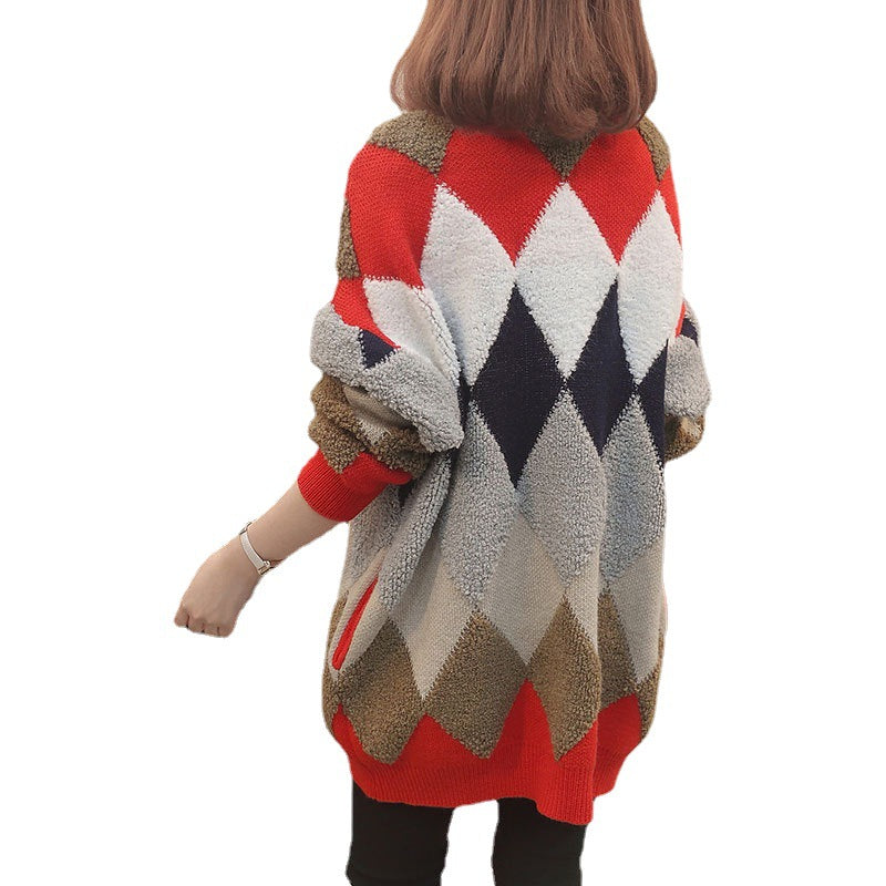 Cardigan en tricot à motifs pour femmes avec détails de boutons et coupe décontractée Chic und Stil