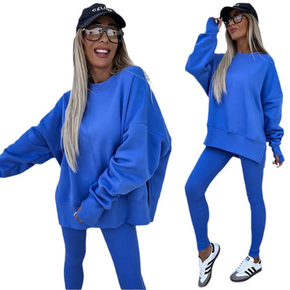Dames confortable oversized Sweatshirt et leggings ajustés Chic und Stil