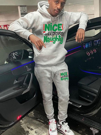 Women Hoodie and Jogging Pants Set with Humorous Print Chic and Style