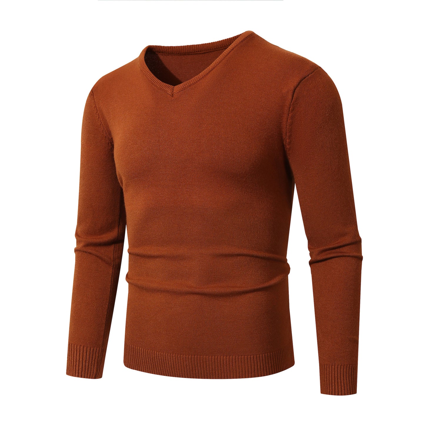 Pull homme élégant à col en V en coton de haute qualité Chic und Stil