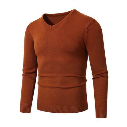Pull homme élégant à col en V en coton de haute qualité Chic und Stil