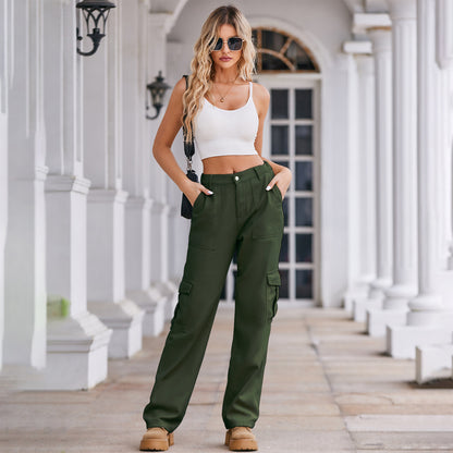Chic and Stylish High Waisted Women's Cargo Pants