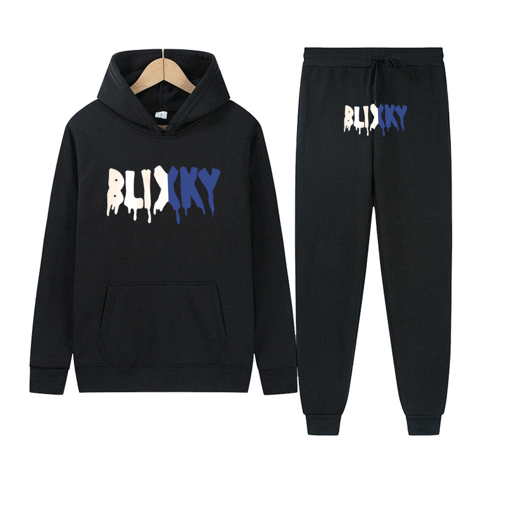 Women's hoodie and jogger pants set in a chic streetwear urban style