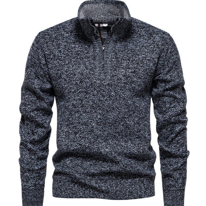 Pull-over zippé pour hommes avec design structuré Chic und Stil