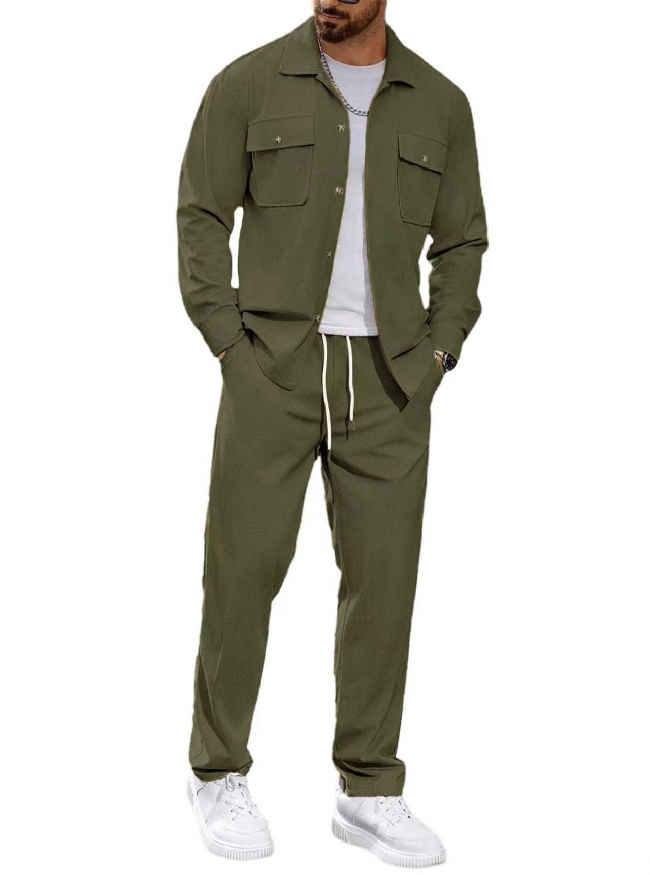 Costume de loisirs pour hommes moderne avec poches pratiques et taille élastique Chic und Stil