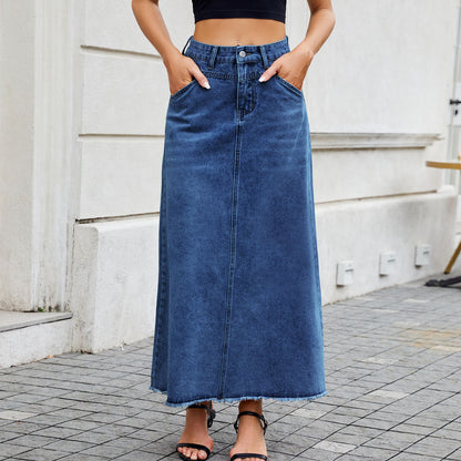 High quality denim maxi skirts for women in Chic and Stylish style