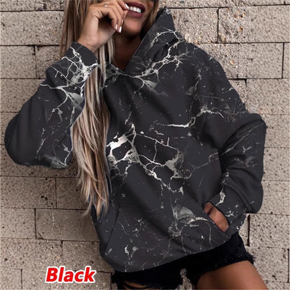 Pull à capuche femme avec motif marbré stylé Chic und Stil