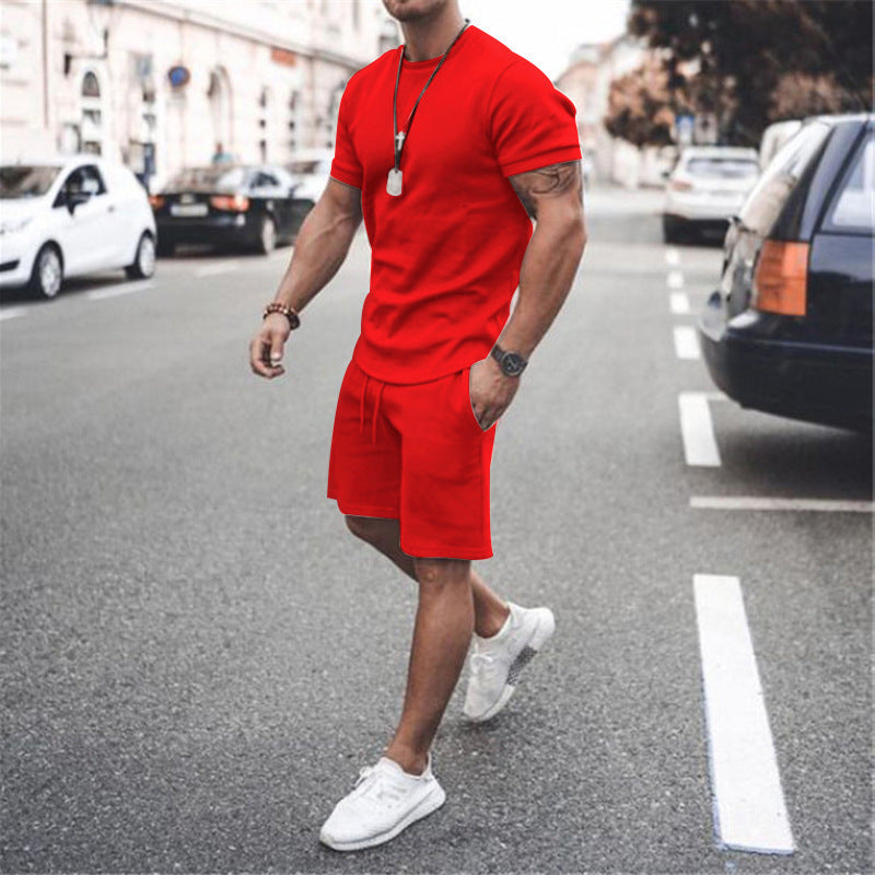 Ensemble d'été sportif pour hommes avec t-shirt respirant et shorts Chic und Stil