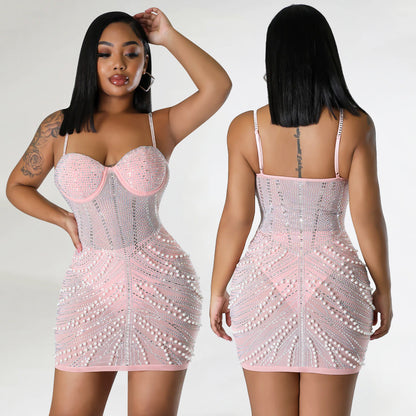 Robe mini ajustée étincelante Chic und Stil pour femmes