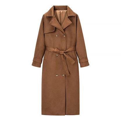 Elegant trench coat for women with double-breasted buttons and belt Chic und Stil