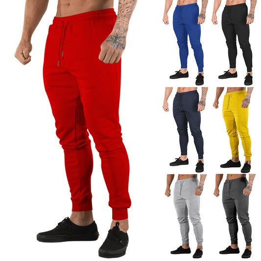 Men's training pants with elastic waistband and handy zipper Chic und Stil