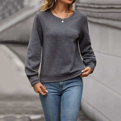 Pull-over en tricot décontracté pour femme avec motif texturé Chic und Stil
