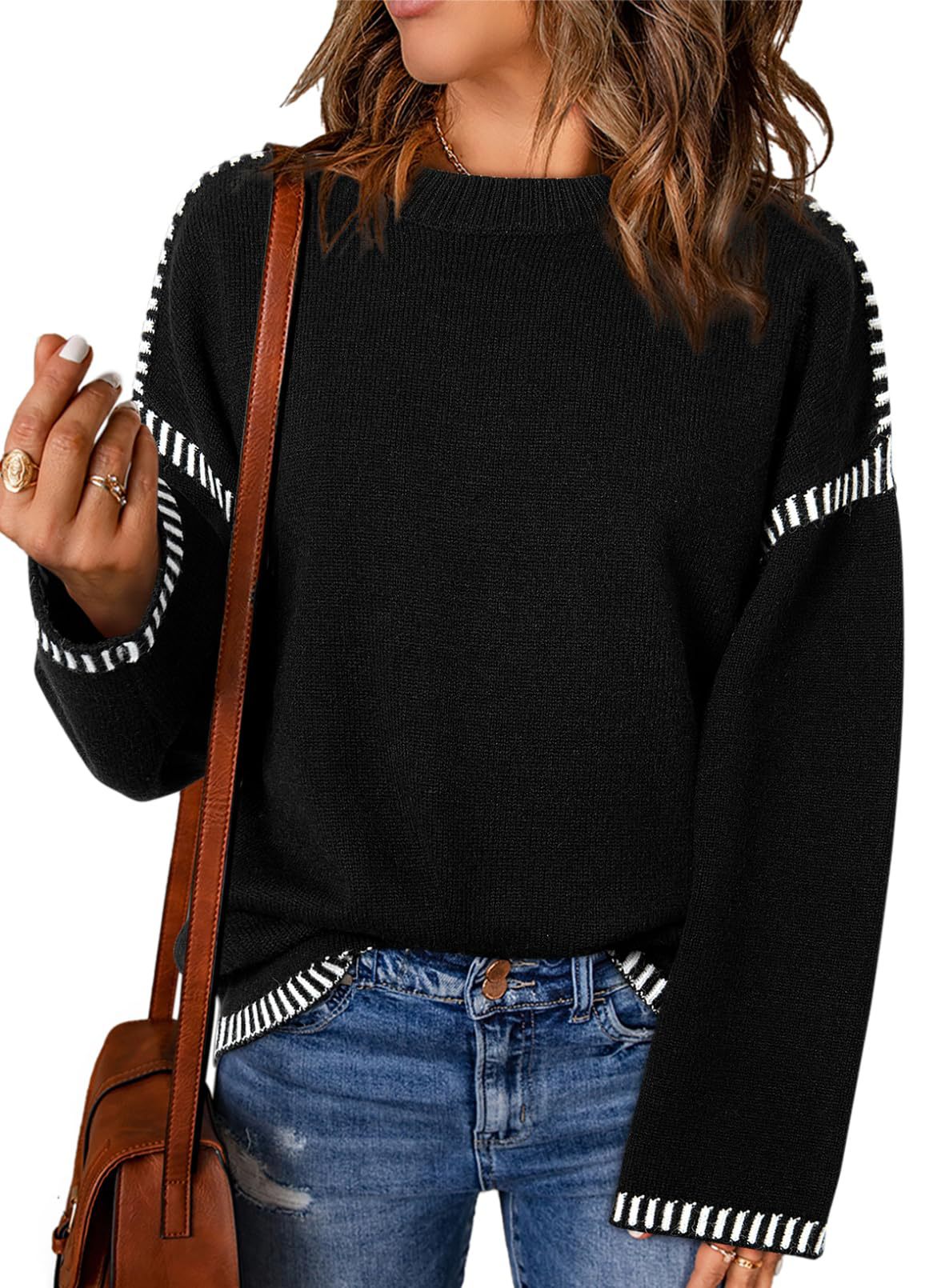Pull décontracté pour dames avec accents rayés Chic und Stil