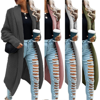 Dames Grand cardigan en tricot à ouverture frontale et manches longues Chic und Stil