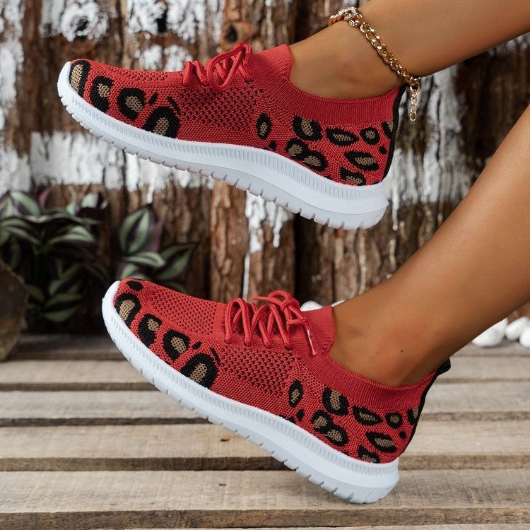 Baskets de sport pour femmes, respirantes et avec un imprimé animal à la mode Chic und Stil
