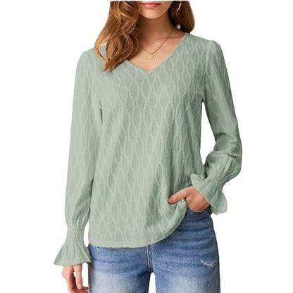 Chemisier pour femmes avec décolleté en V et manches volumineuses Chic und Stil