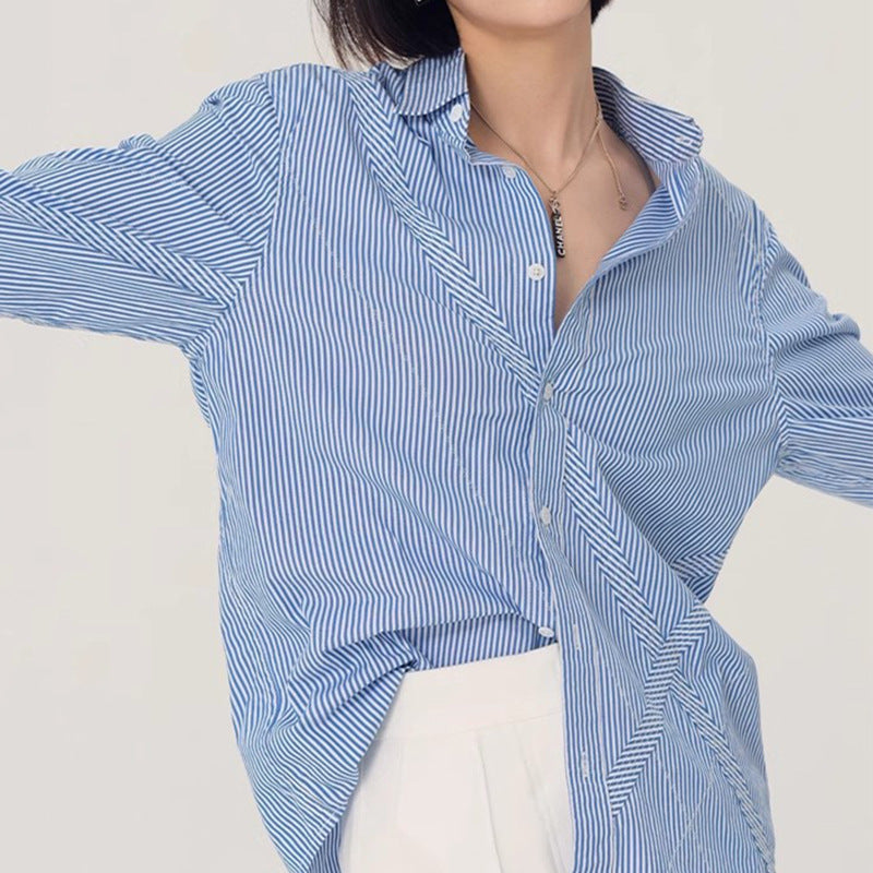Chemise surdimensionnée à rayures pour femmes Chic und Stil 1750846231