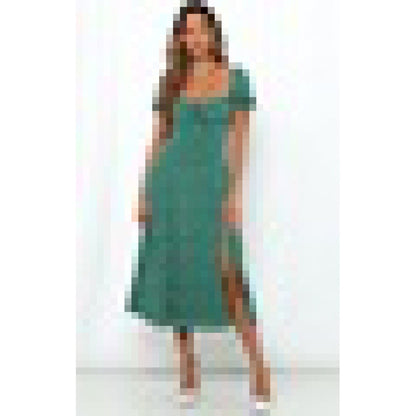 Robe maxi élégante évasée pour femmes avec fentes latérales Chic und Stil
