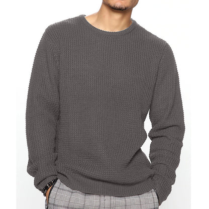 Pull-over en grosse maille pour homme avec motif texturé et coupe décontractée Chic und Stil