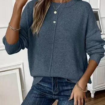 Femme Pull oversized confortable et stylé à manches longues Chic und Stil