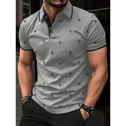 Polo-shirt imprimé de loisirs pour hommes Chic und Stil