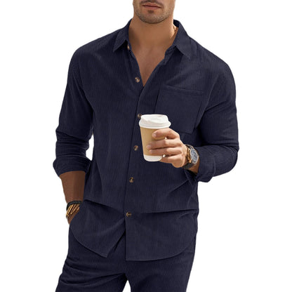 Chemise pour hommes avec un motif à rayures fines et une poche poitrine pratique Chic und Stil