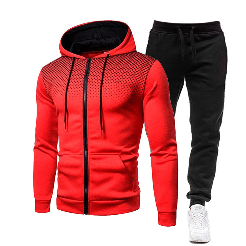 Men's hoodie and jogger pants set with breathable design Chic und Stil