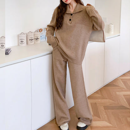 Pull en tricot confortable pour femmes avec col montant et détails de boutons Chic und Stil