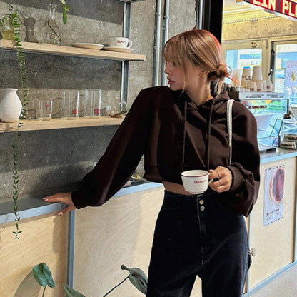 Haut en molleton court pour femmes à coupe surdimensionnée Chic & Stil