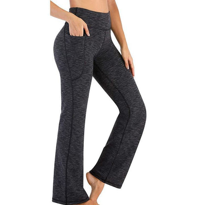 High-waisted bootcut yoga pants for women with practical pockets Chic and Style