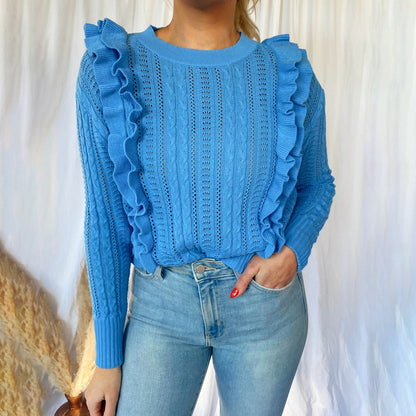 Pull modeste pour femmes avec volants Chic und Stil