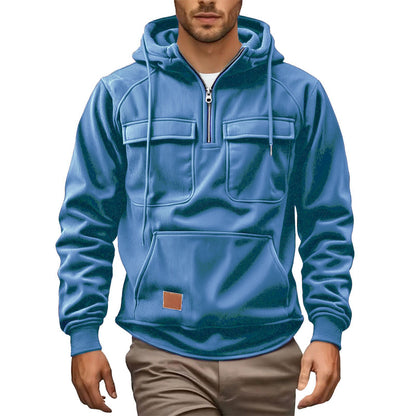 Pull en polaire pour hommes avec col zippé et poches pratiques Chic und Stil