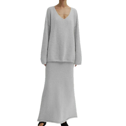 Pull-over en tricot oversized pour femmes avec taille haute et couture latérale Chic und Stil