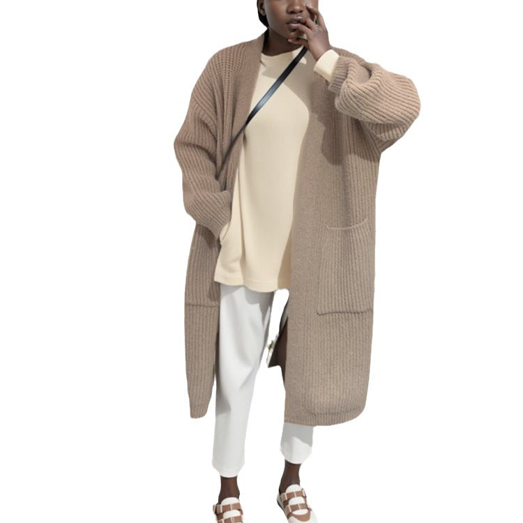 Cardigan long pour femmes avec une silhouette décontractée et des poches pratiques Chic und Stil