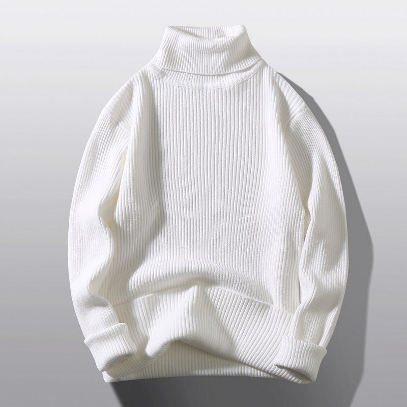 Pull en maille structurée à col roulé confortable pour hommes Chic und Stil