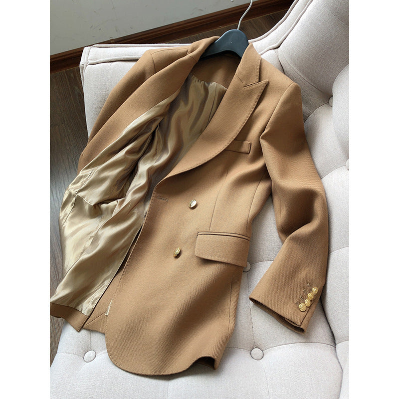Blazer Élégant à Double Devant pour Femmes avec Boutons Métalliques Chic und Stil