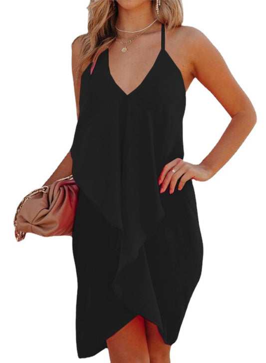 Robe portefeuille femme avec décolleté V profond et coupe fluide Chic und Stil