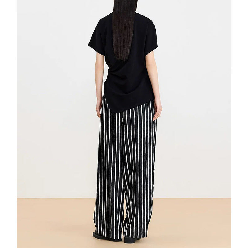 Haut décontracté à nouer à l'avant pour femmes Chic und Stil