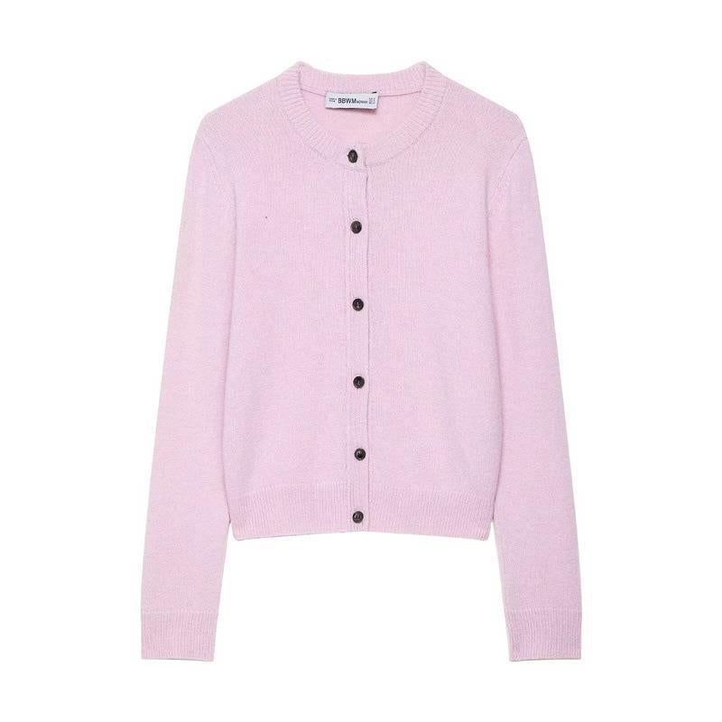 Women cardigan with full button placket and fine texture Chic and Style