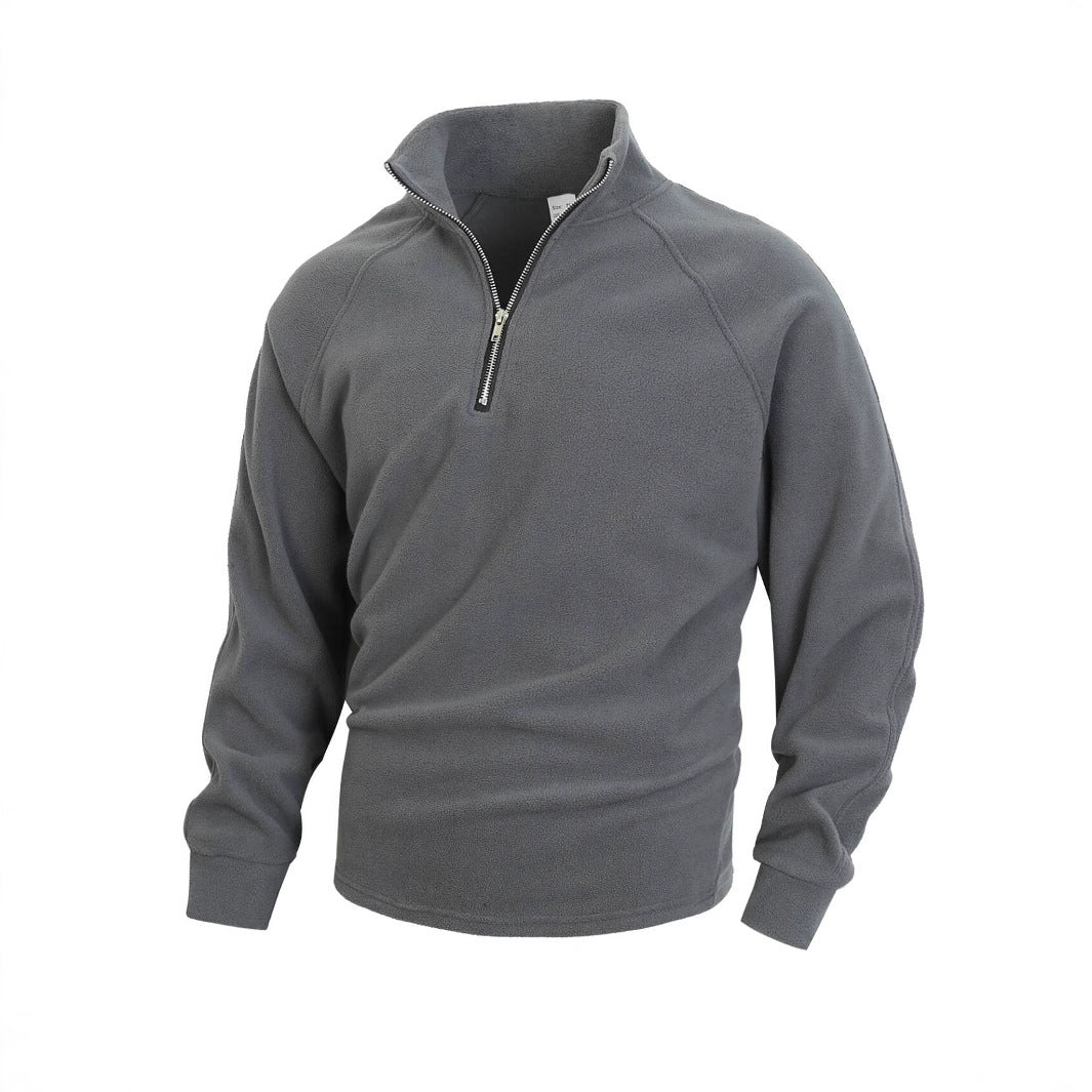 Men's fleece pullover with half-zip Chic und Stil