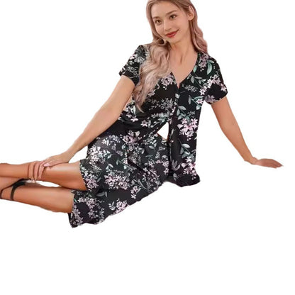 Women's pajamas set with short sleeves and comfortable pants Chic and Style