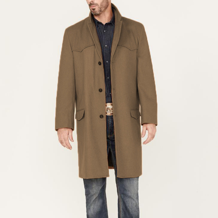 Elegant long sleeve coat for men with modern accents Chic and Style