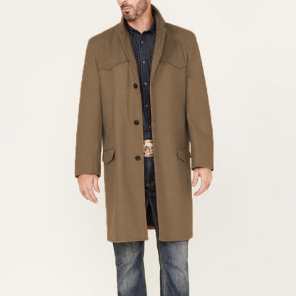 Elegant long sleeve coat for men with modern accents Chic and Style