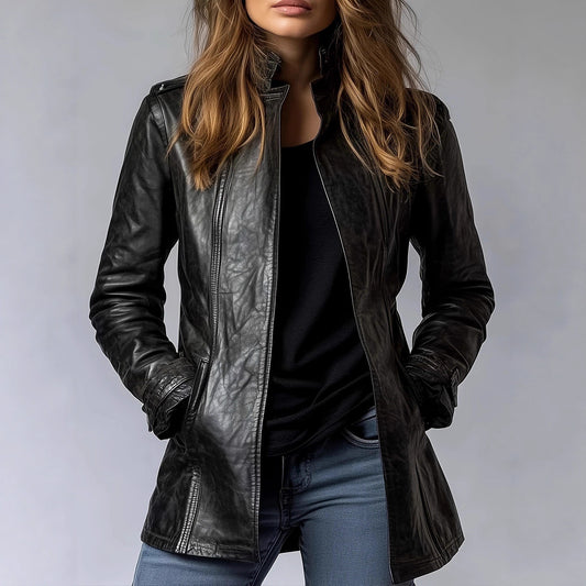 Ladies lightweight leather jacket Chic und Stil