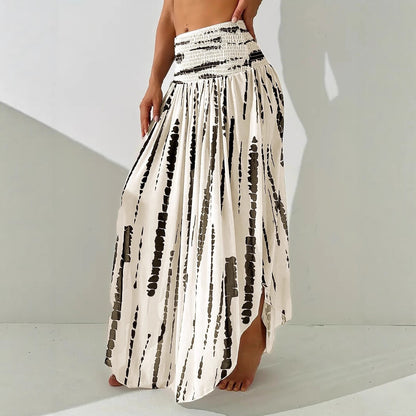 Dames Jupe longue et aérienne avec un motif rayé innovant Chic und Stil