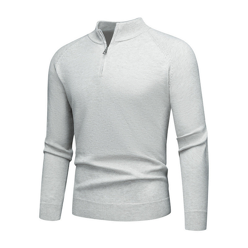 Pull mode pour hommes avec une courte fermeture éclair Chic und Stil